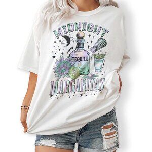 Midnight Margaritas Shirt | Tequila Drinking Graphic Tee | Unisex Casual T-Shirt